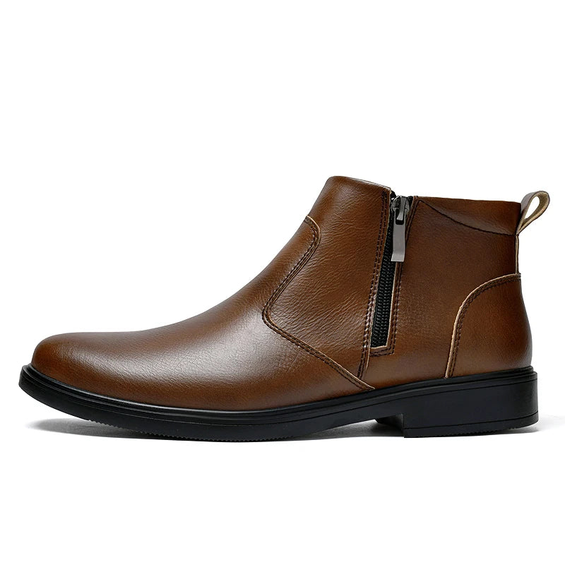 Bottes Chelsea Homme Cuir - Double Zip Latéral | Hiver Doublées