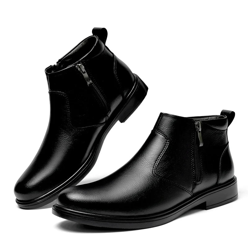 Bottes Chelsea Homme Cuir - Double Zip Latéral | Hiver Doublées