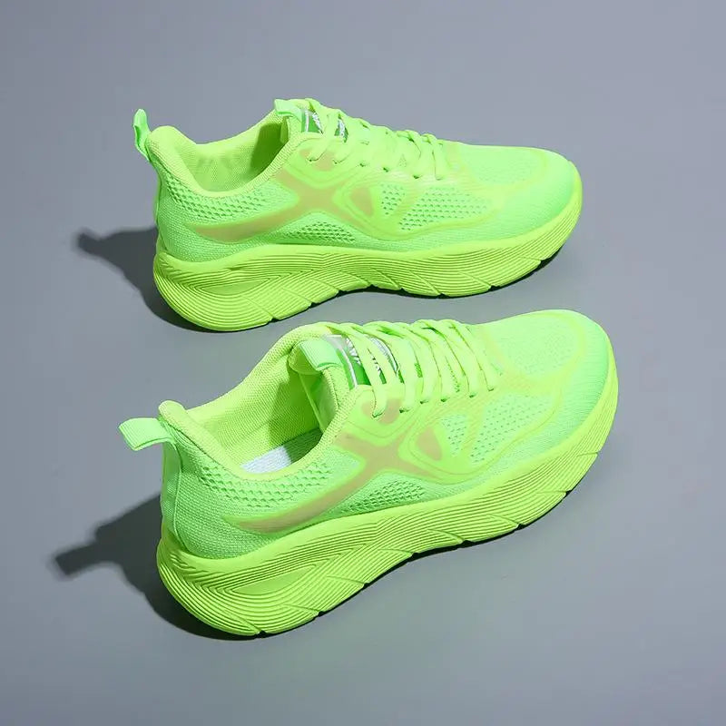 Sneakers Plateforme Femme Orange - Mesh Respirant | Printemps Été 2025