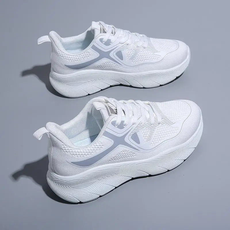 Sneakers Plateforme Femme Orange - Mesh Respirant | Printemps Été 2025