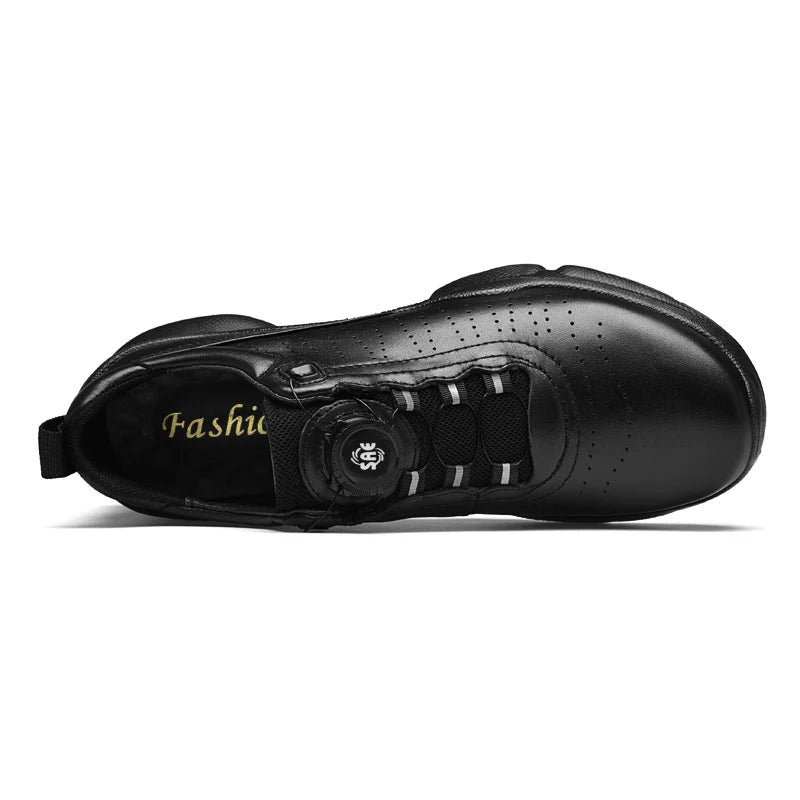 Chaussures Cuir Homme Noir - Sport Business Élégant | Design Premium