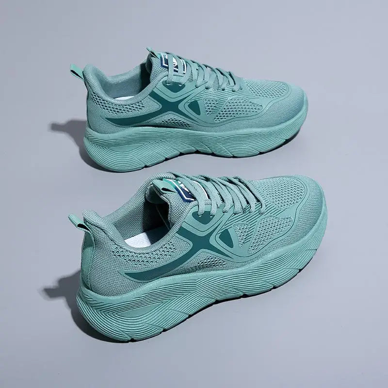 Sneakers Plateforme Femme Orange - Mesh Respirant | Printemps Été 2025