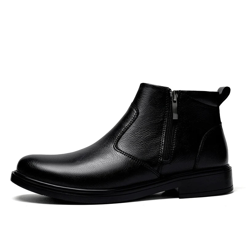 Bottes Chelsea Homme Cuir - Double Zip Latéral | Hiver Doublées