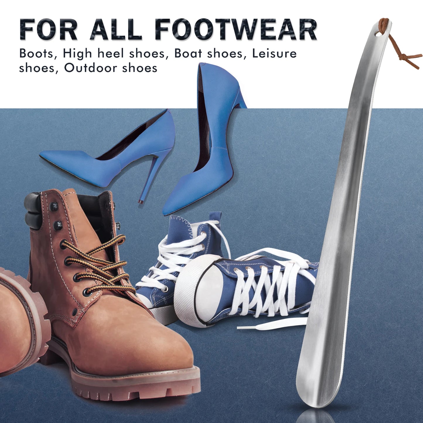 Chausse-Pied Acier Inoxydable 30cm - Premium Long Manche | Sans Se Baisser