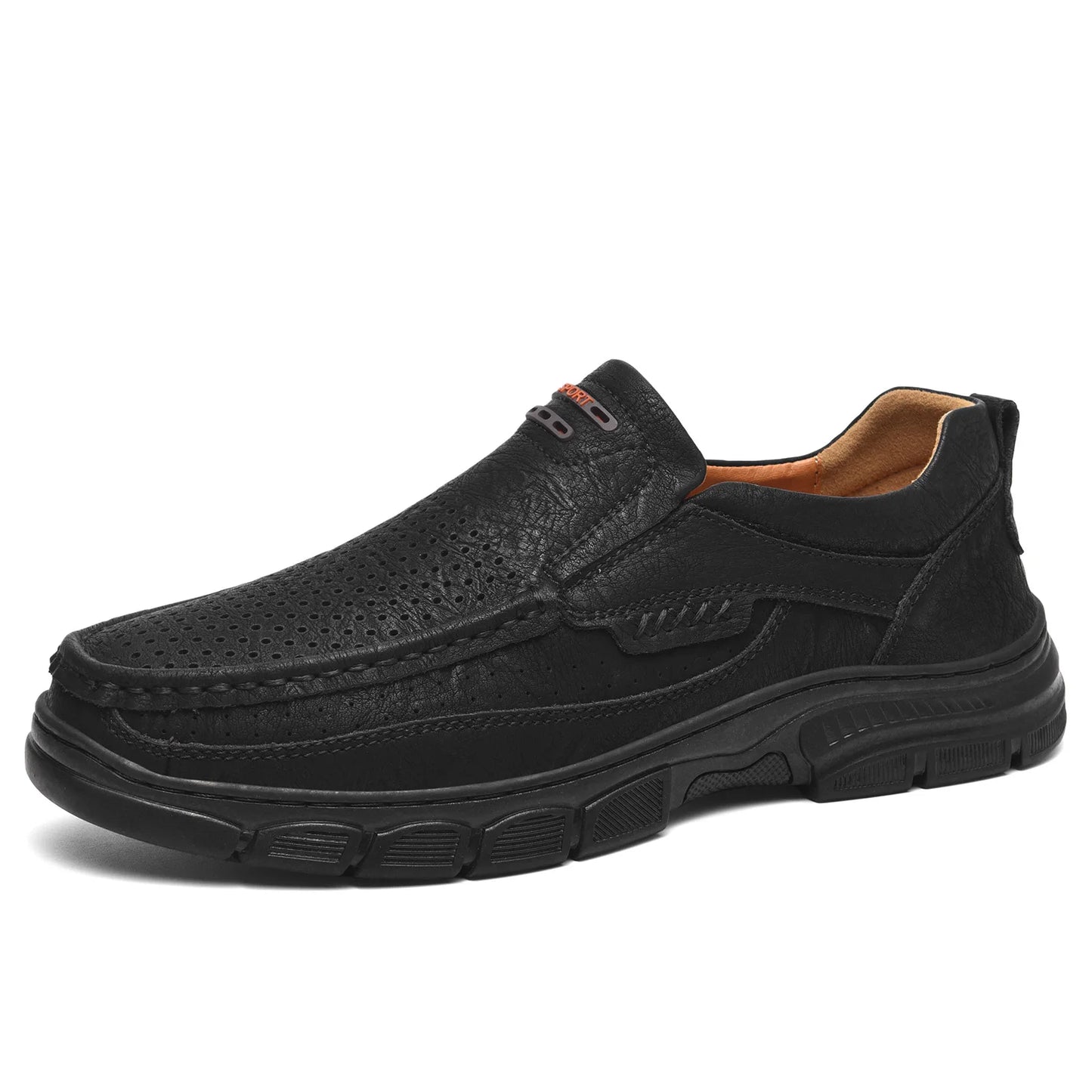 Mocassins Homme Cuir Respirants - Semelle Épaisse Confort | Été Casual